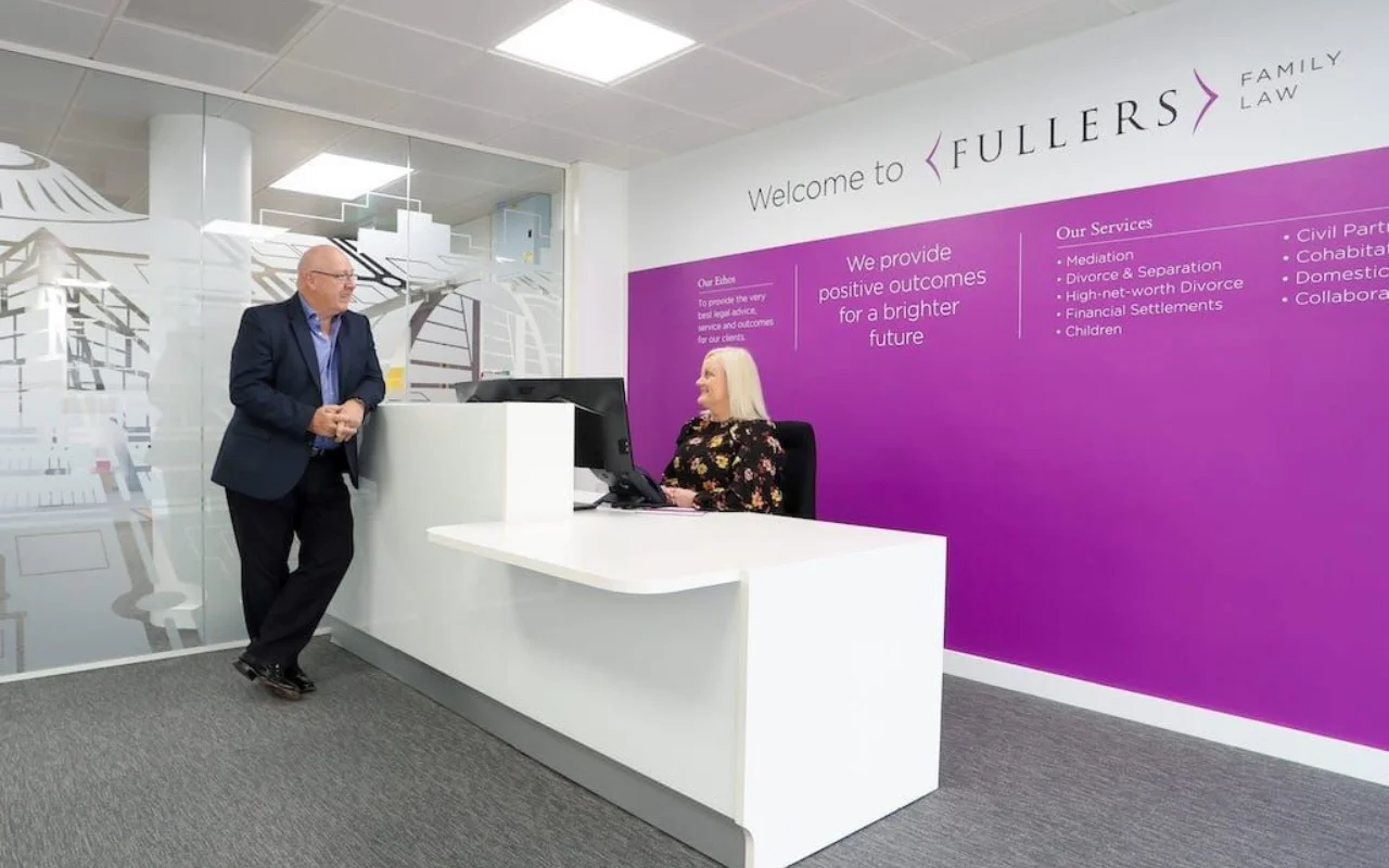 The reception area at the Fullers Family Law office